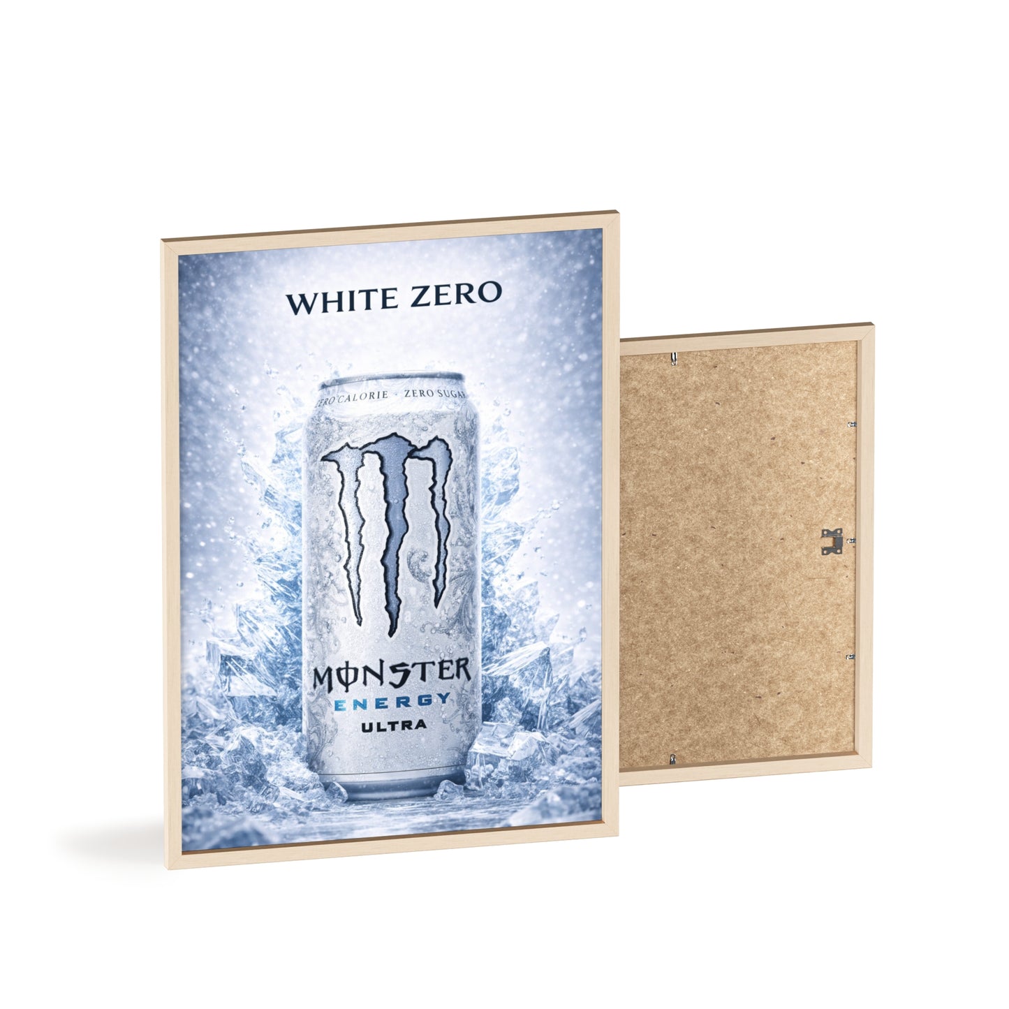 MONSTER White Energy Drink Poster Framed —  Wall Art