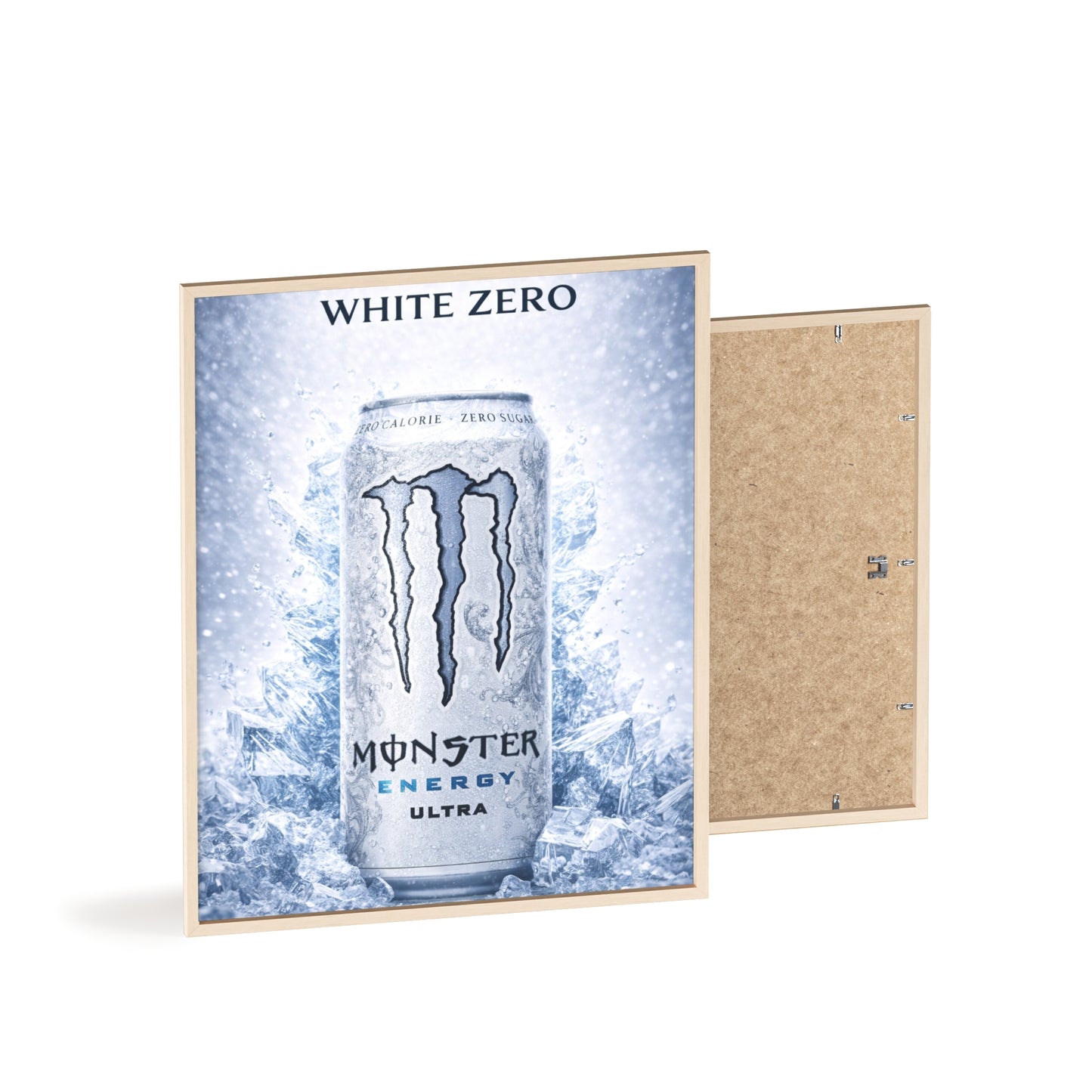 MONSTER White Energy Drink Poster Framed —  Wall Art