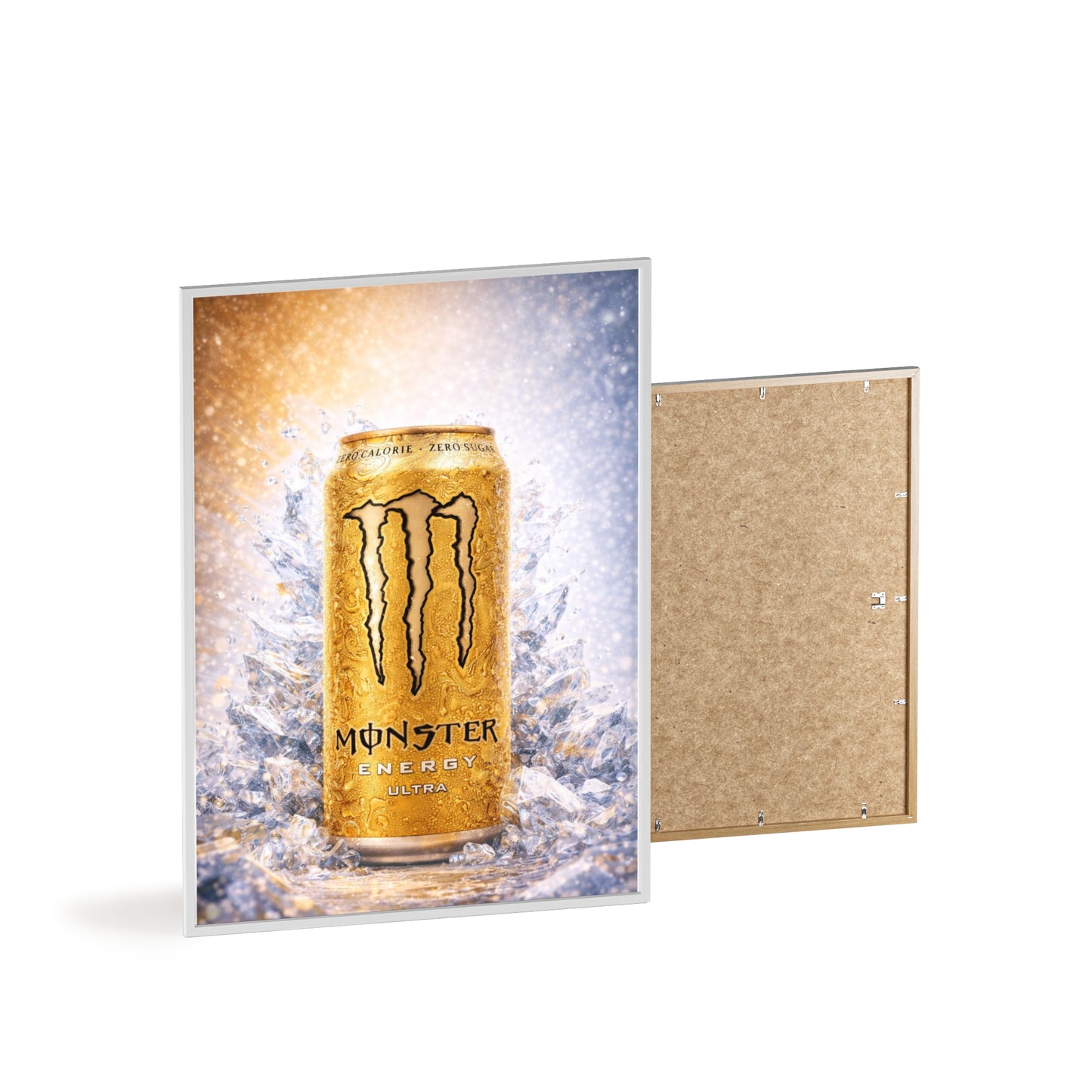 MONSTER Gold Energy Drink Poster Framed — Wall Art