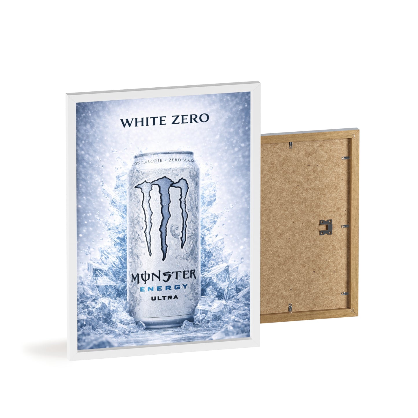 MONSTER White Energy Drink Poster Framed —  Wall Art