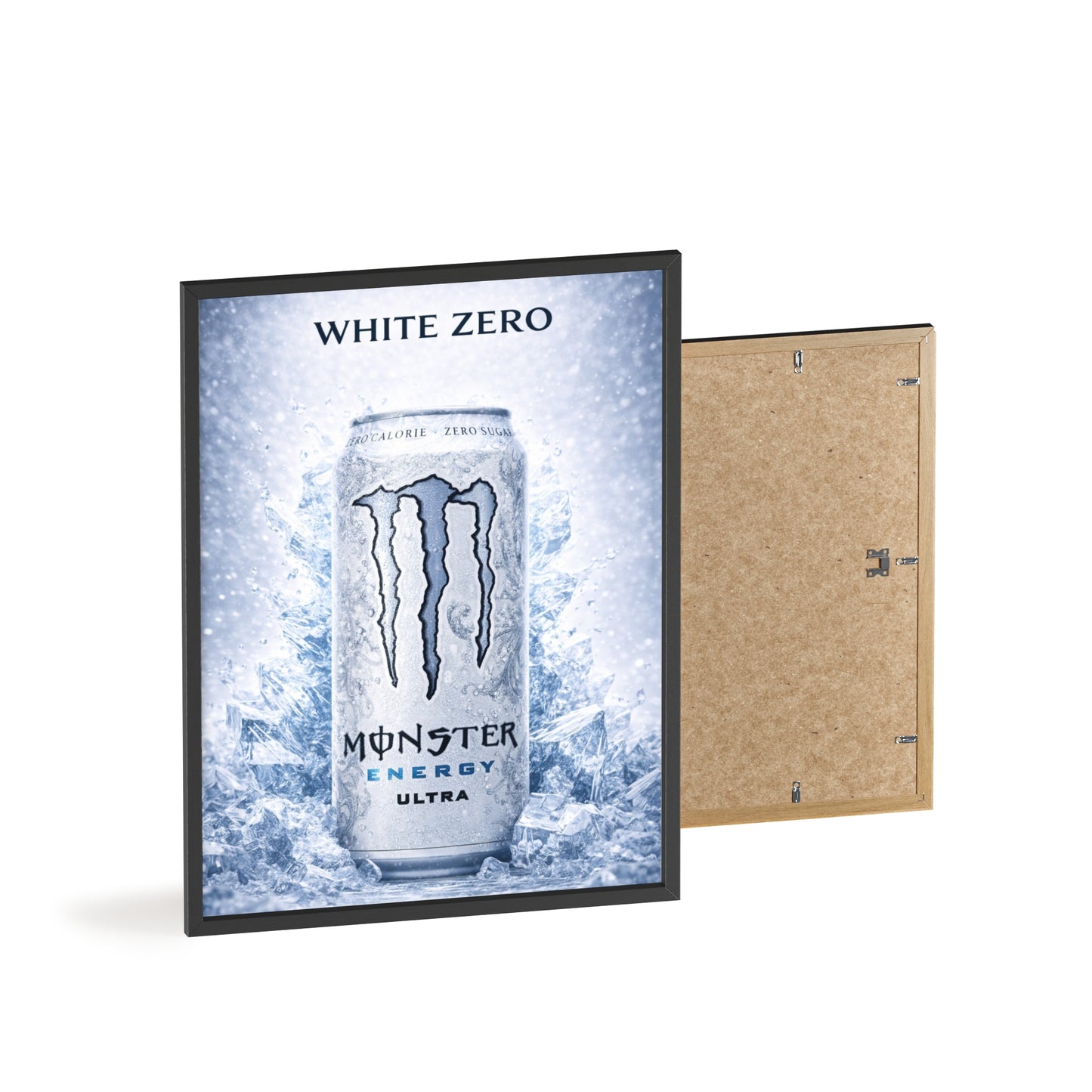 MONSTER White Energy Drink Poster Framed —  Wall Art