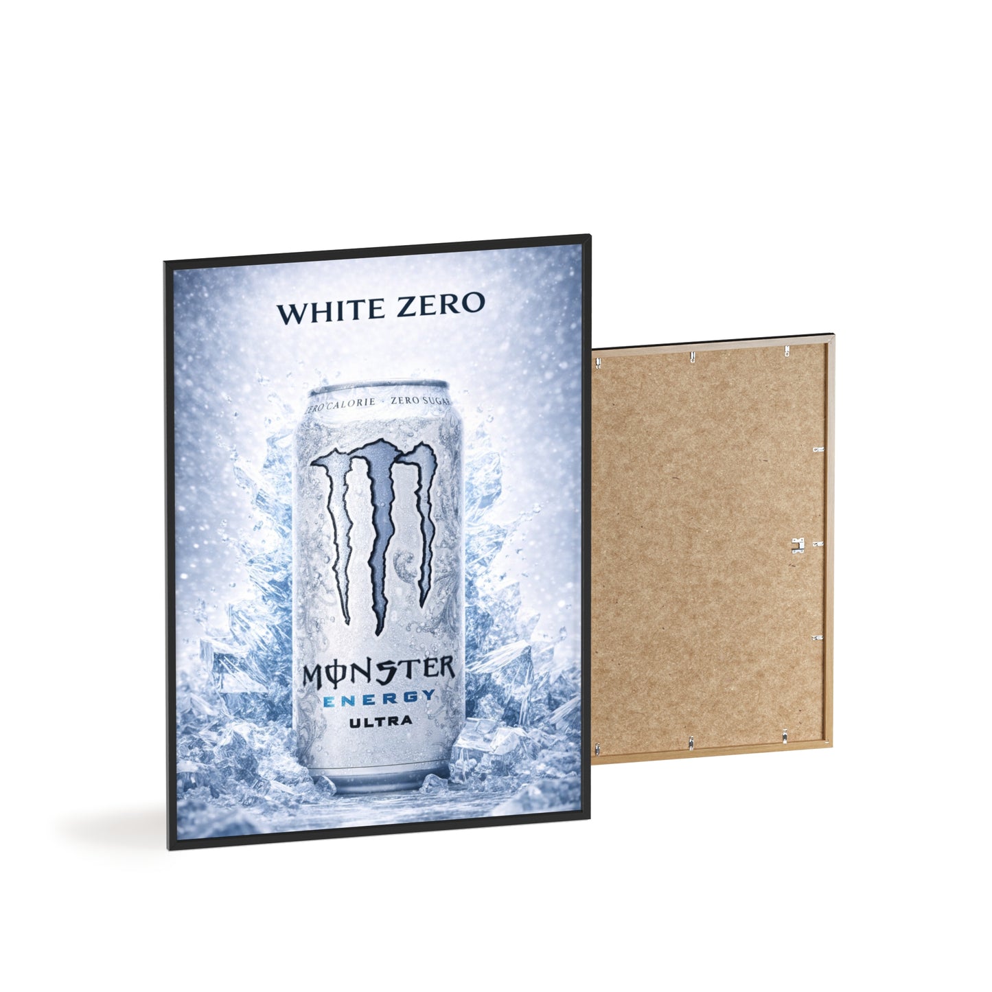 MONSTER White Energy Drink Poster Framed —  Wall Art