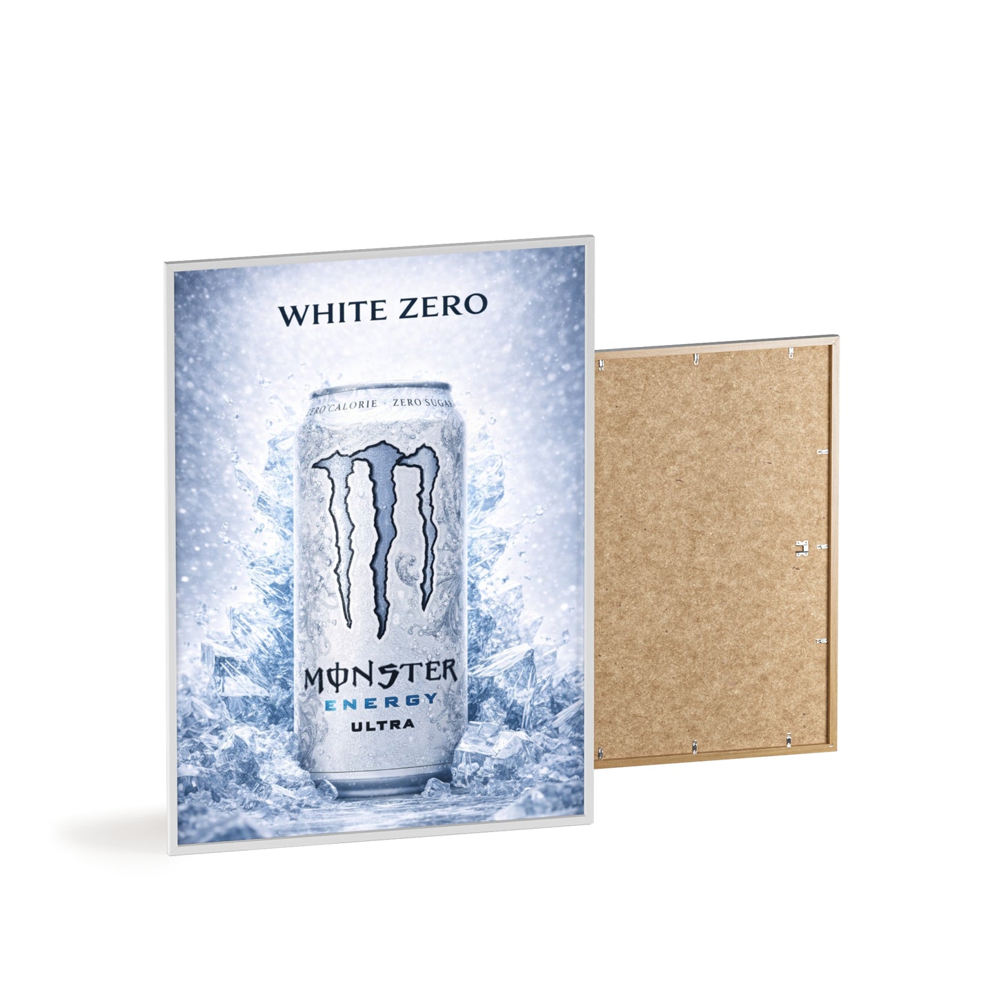 MONSTER White Energy Drink Poster Framed —  Wall Art