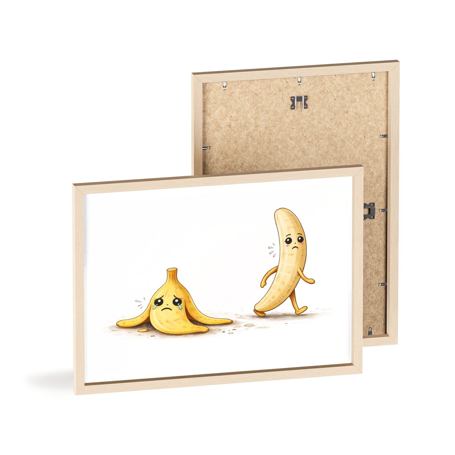 Banana Print Poster (Framed) — Quirky Kawaii Fruit Wall Art