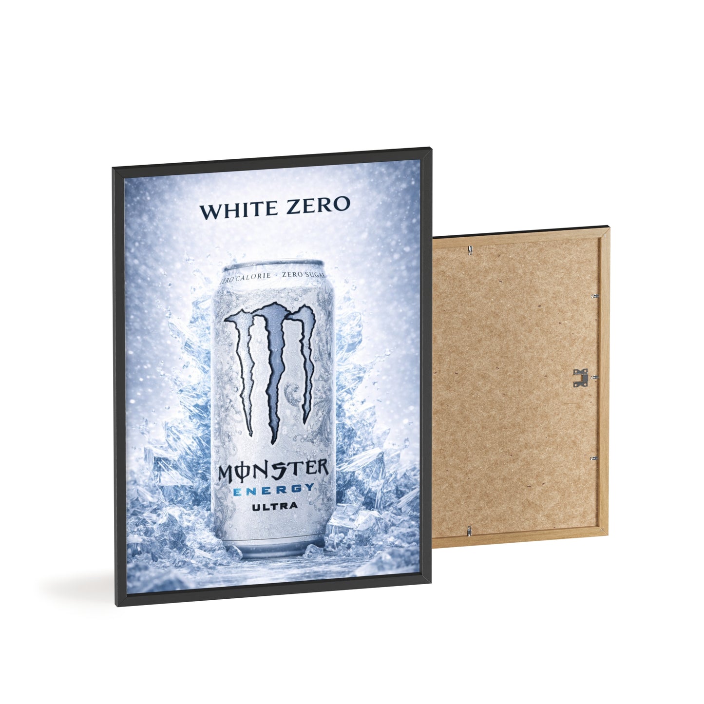 MONSTER White Energy Drink Poster Framed —  Wall Art