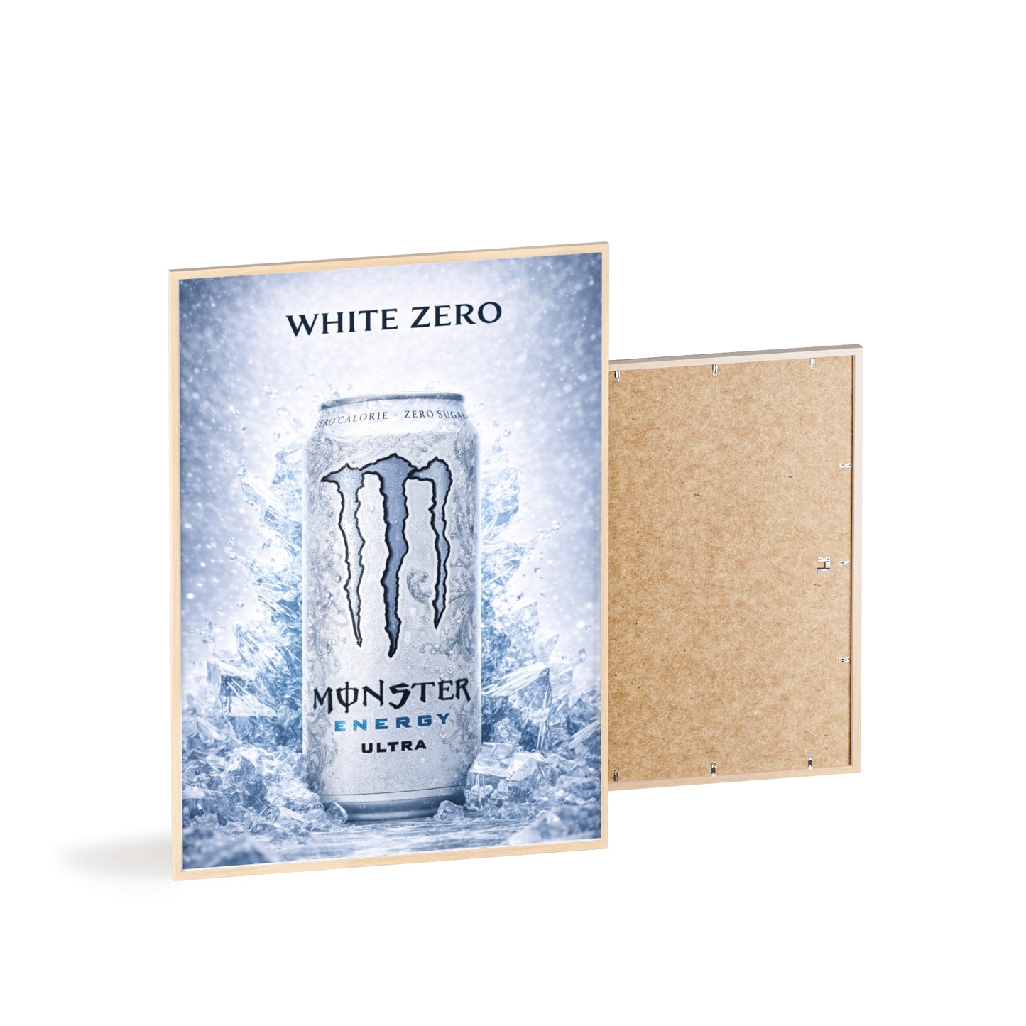 MONSTER White Energy Drink Poster Framed —  Wall Art