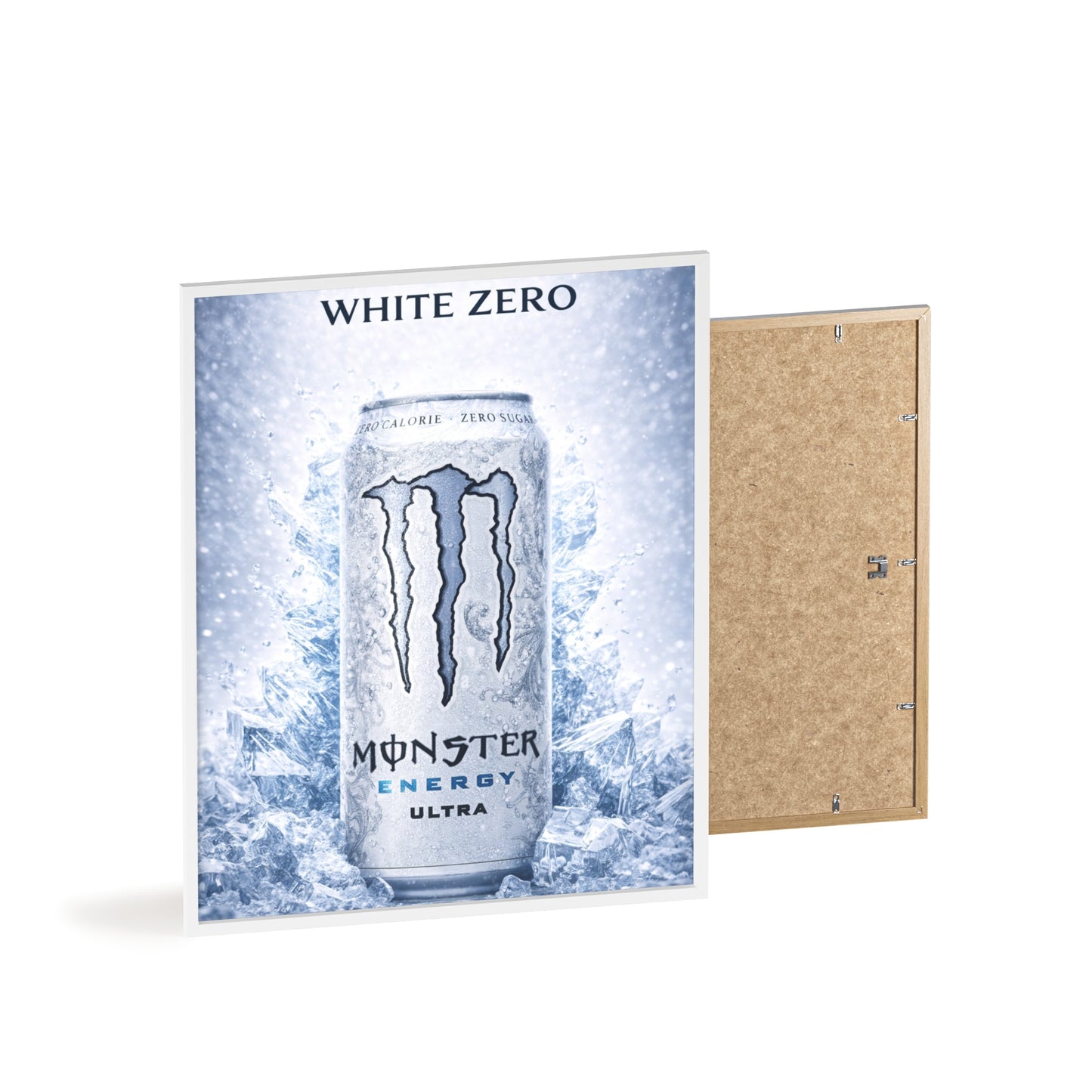 MONSTER White Energy Drink Poster Framed —  Wall Art