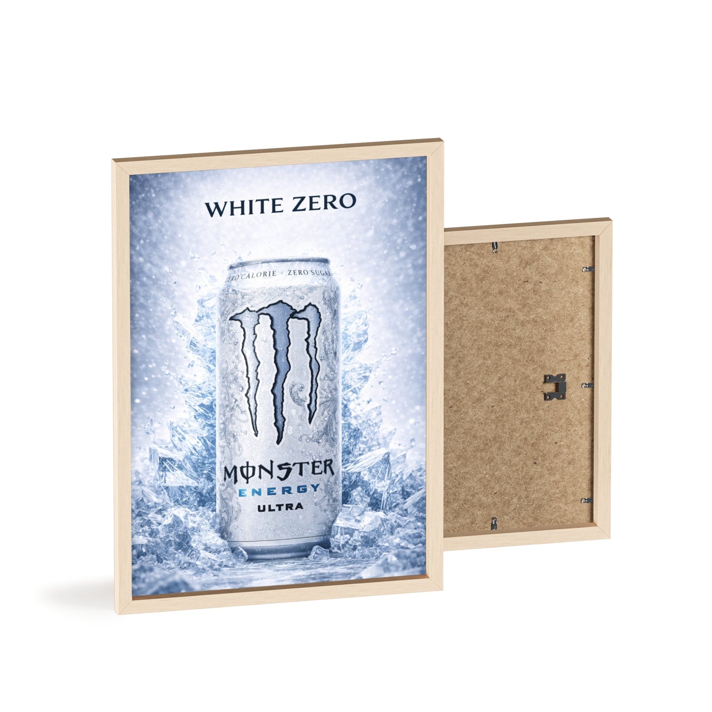 MONSTER White Energy Drink Poster Framed —  Wall Art