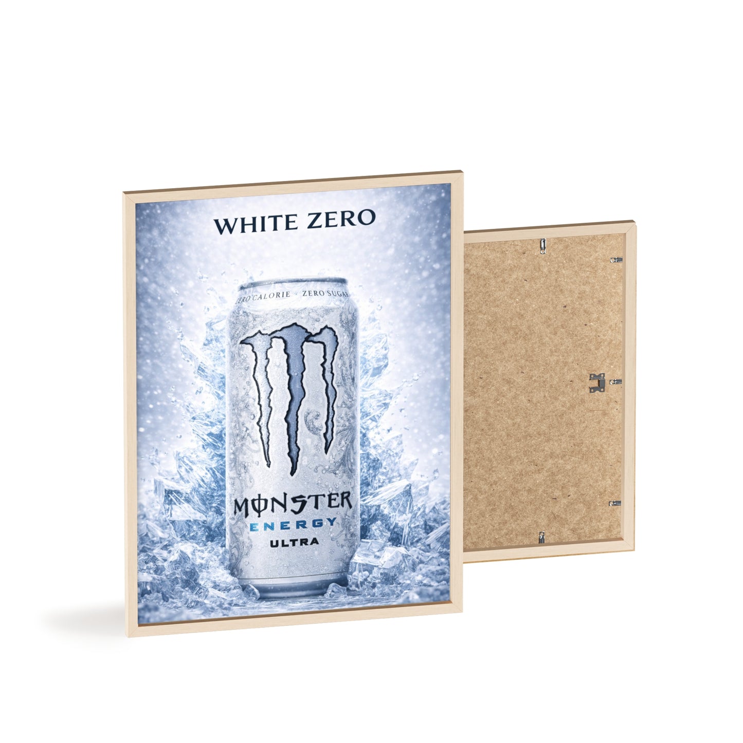 MONSTER White Energy Drink Poster Framed —  Wall Art