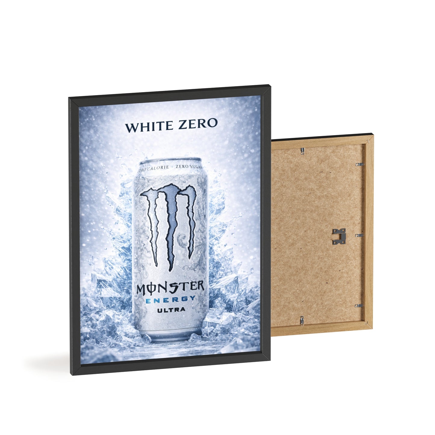 MONSTER White Energy Drink Poster Framed —  Wall Art