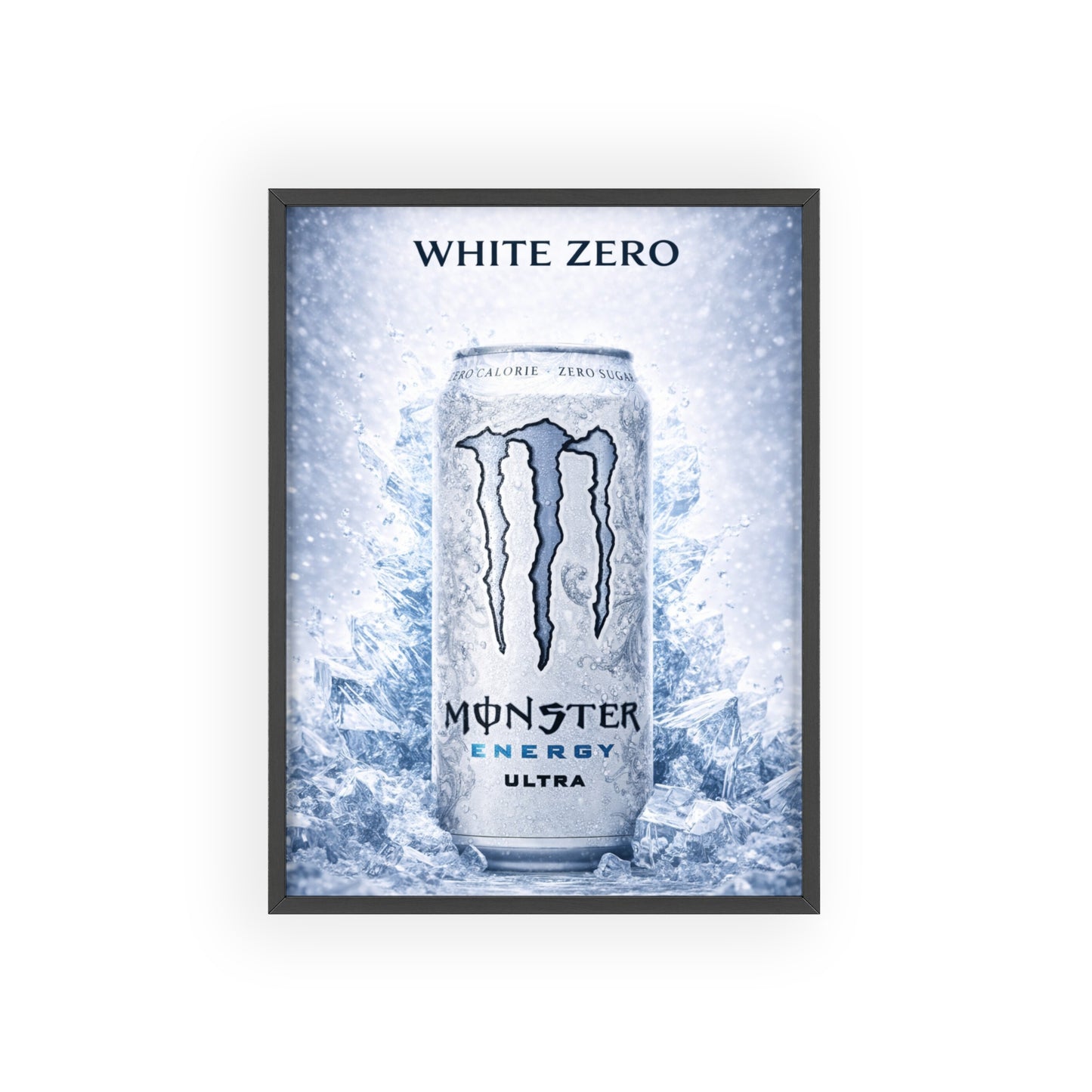 MONSTER White Energy Drink Poster Framed —  Wall Art